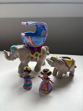 Vintage little tikes Aladdin and the princess playset with elephants